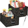 Best Choice Products Pantry Baskets Set of 2 16x12in Water Hyacinth Storage by Unknown