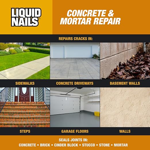 Liquid Nails 10.3 oz Concrete & Mortar Repair Adhesive | Interior/Exterior - Image 5