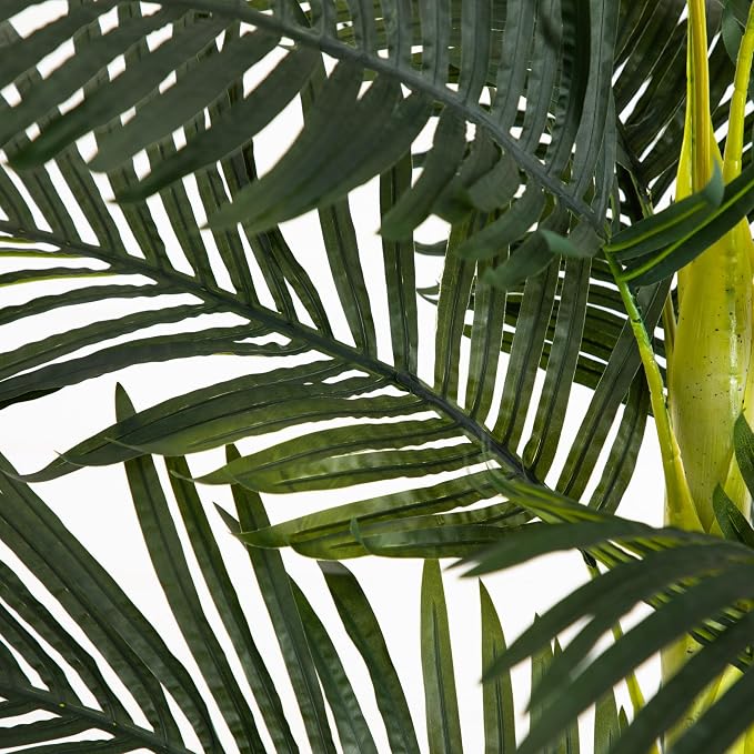 Nearly Natural 8 ft Artificial Golden Cane Palm Tree - Image 2