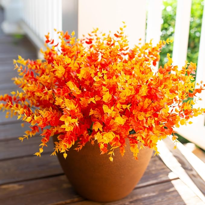 Artificial Fake Fall Autumn Eucalyptus Plants Flowers by florisso