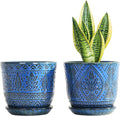 Gepege Ceramic Plant Pots, 6 Inch Indoor Planters by Gepege