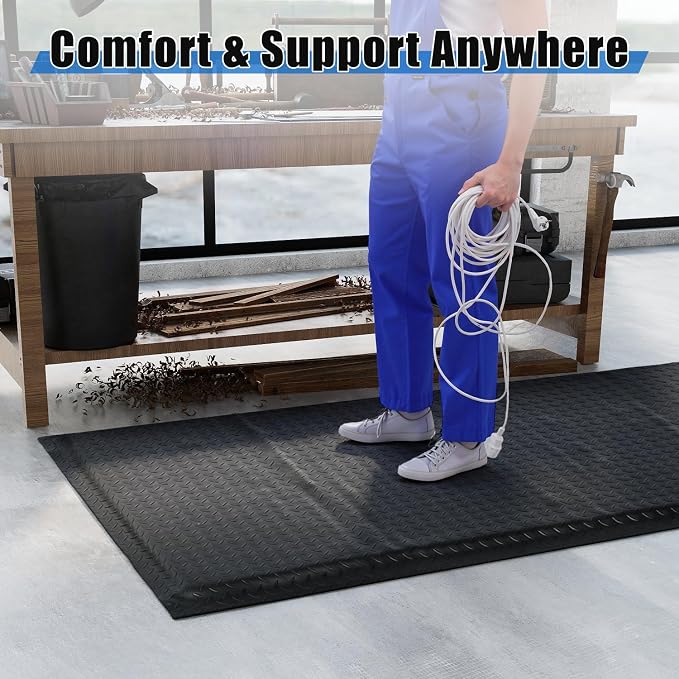tonchean 3' x 7' Anti Fatigue Mats Industrial Extra Thick 15/16" - Image 5