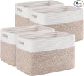 4 Pack Storage Baskets for Organizing, Woven Baskets for Shelves by SIXDOVE