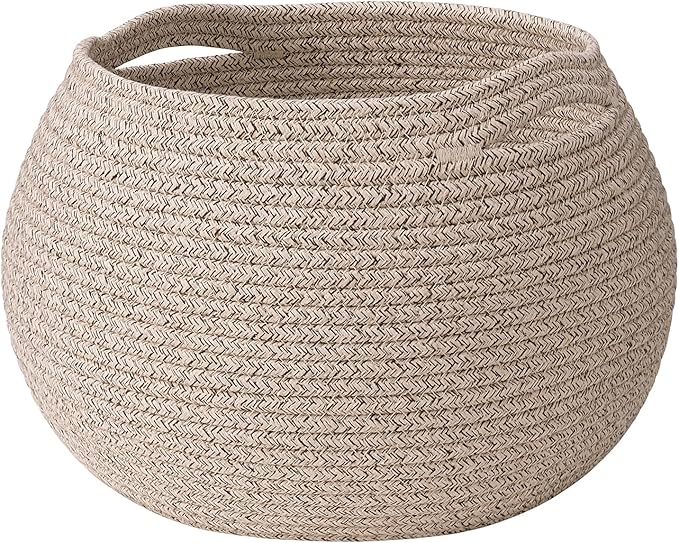 Goodpick Round Woven Rope Storage Basket by Goodpick