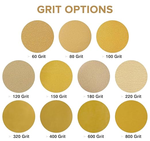 200 PCS 6 Inch Gold PSA Sanding Discs 80 Grit Self Adhesive Sticky-Back - Image 4
