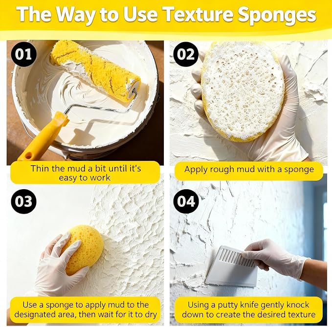 7-Piece Knockdown Texture Sponge Kit - Image 5