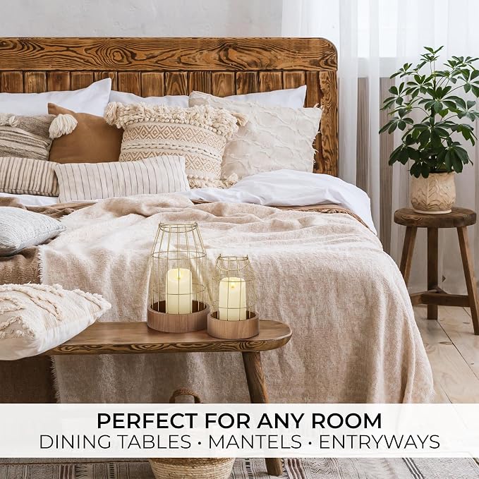 Rustic Farmhouse Lantern Decor Set of 2 - Image 6