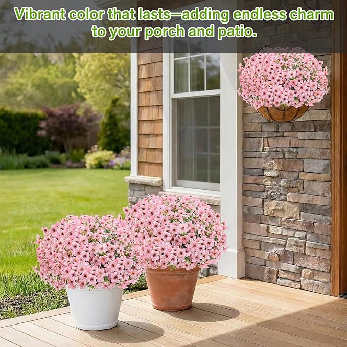 13 Bundles Artificial Flowers for Outdoors Summer Decoration | Silk Realistic - Image 4