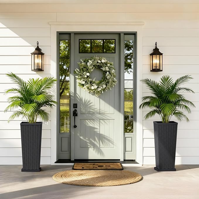 Set of 2 30 Inch Tall Plastic Planters - Image 4