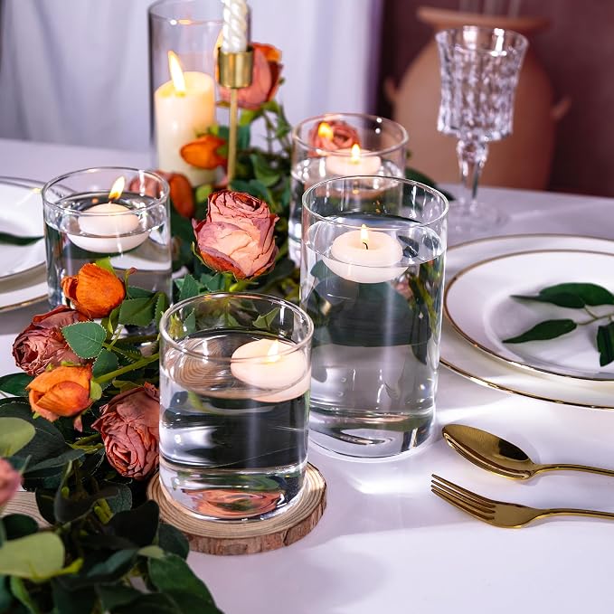 UPBUD 6 Inch Glass Cylinder Vases - Image 6