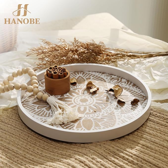 Hanobe Round Boho Decorative Tray - Image 4