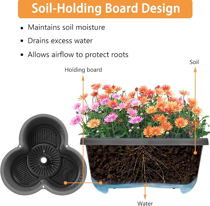 VECELO 7 Tier Vertical Garden Planter, Self Watering Stackable Planters - Image 4