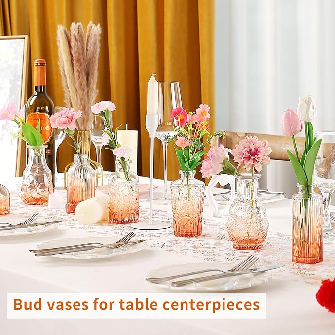 Mini Glass Bud Vases Flower Vases - Image 3