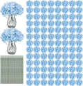 Auihiay 204Pcs Blue Hydrangea Artificial Flowers Bulk, Faux Hydrangeas | by Auihiay