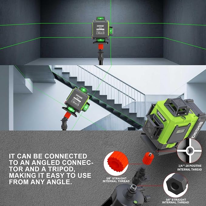 WEIDDW Laser Level 360° Green Cross Line Self Leveling Laser Measuring Tool - Image 8