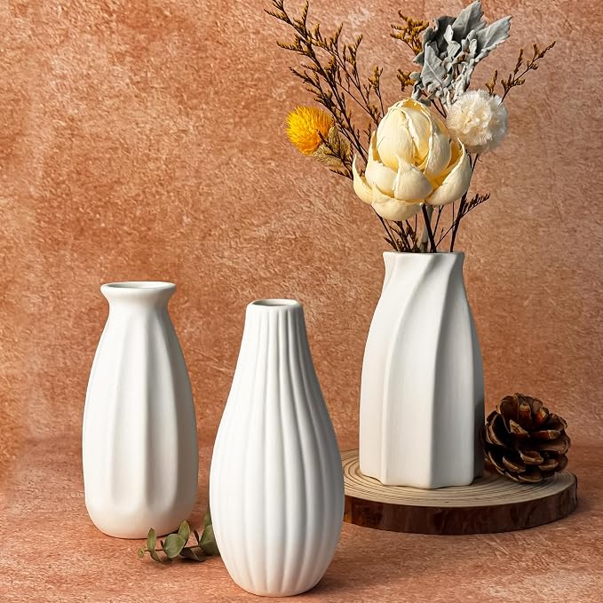 White Vase Set of 12, Small White Bulk Bud Vases - Image 7