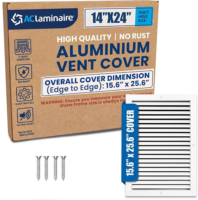 14x24 Aluminum Wall Ceiling Air Return Vent Cover HVAC Rustproof Grille by ACLAMINAIRE