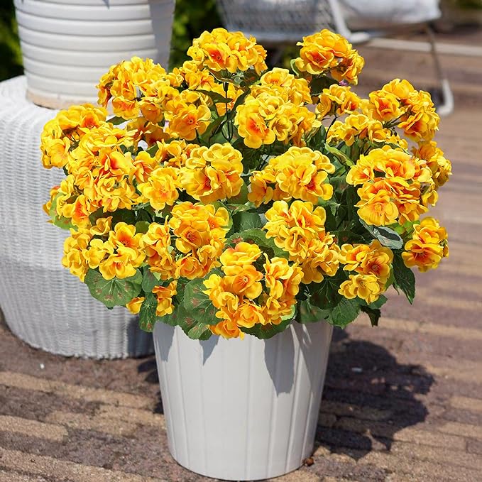 Fake Geraniums Artificial Flowers - Image 2