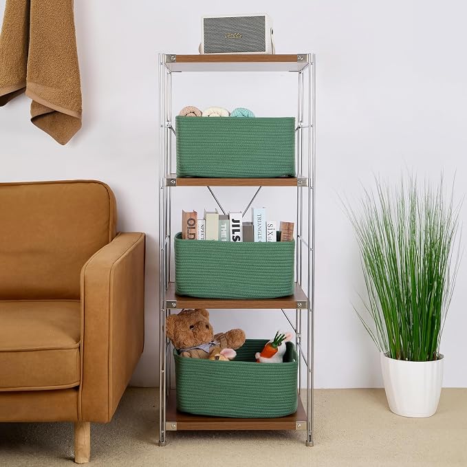 MiniArk Large Storage Baskets for Shelves, Baby Nursery, Toy Baskets Box - Image 4