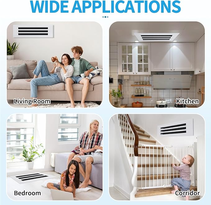 28x6 Modern AC Vent Cover, Decorative Air Vent Register Grille - Image 6