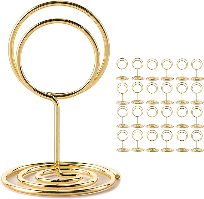 Table Number Holders, Photo Holder | Picture Holder, Cards Stand Name Menu Clips by Hoewina