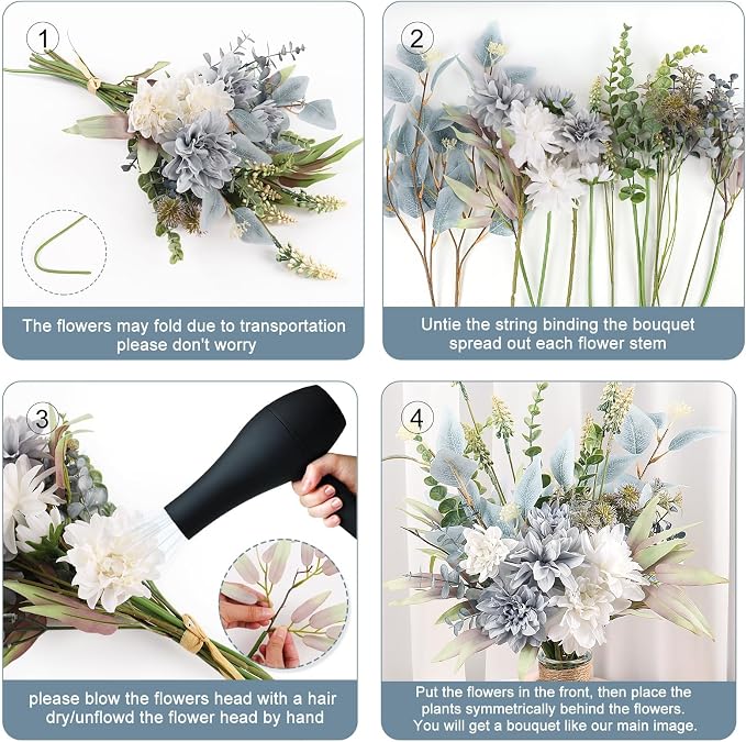 2 Pcs Fake Artificial Flowers Bouquet - Image 7