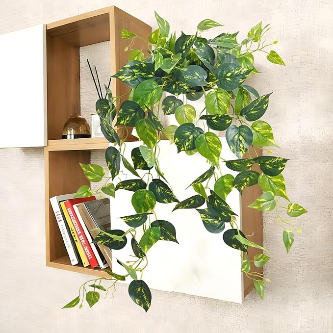 Fake Plants, Artificial Plants Indoor, Realistic Durable, Fake Pothos - Image 7
