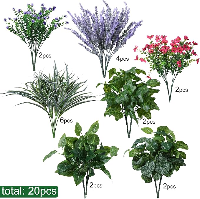 Starttag Artificial Bunches Greenery Plants Fake Plastic Leaves - Image 4
