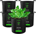 VIVOSUN 5-Pack 3 Gallon Plant Grow Bags Heavy Duty Thickened Nonwoven Fabric by Unknown