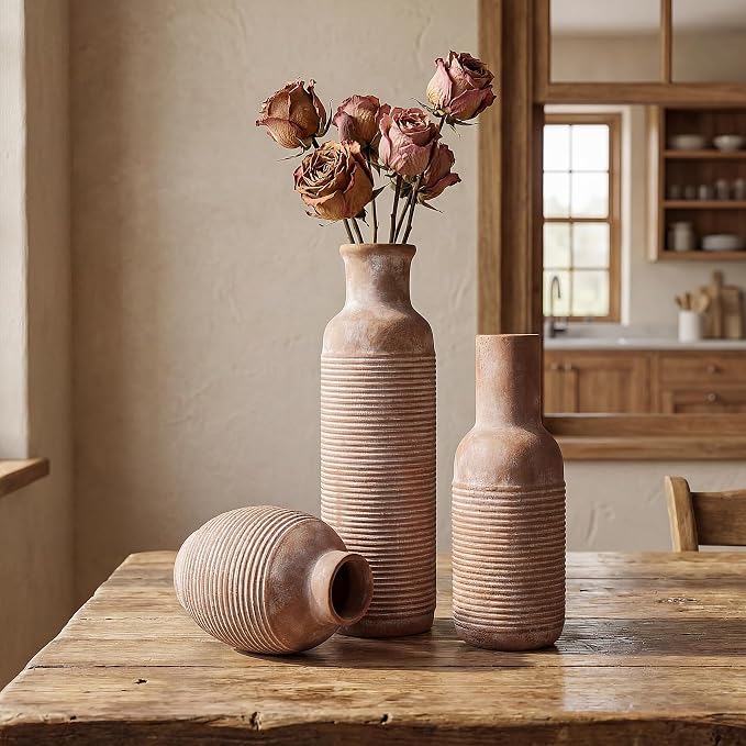 Rustic Farmhouse Vase Set of 3 - Image 5