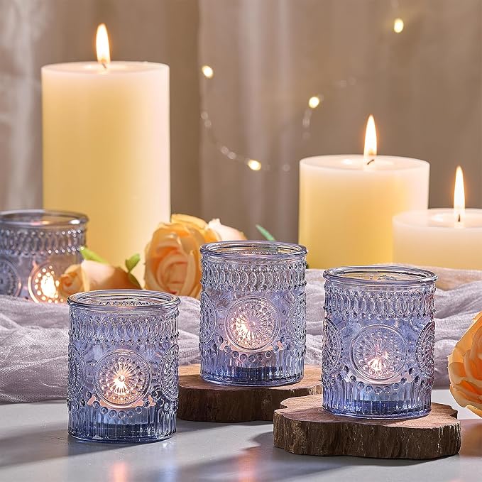 30 Pack Clear Glass Votive Candle Holders, Vintage Candle Holder Bulk, Tealight - Image 2