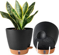 2 Pack 8 Inch Pots for Plants Indoor, Plastic Self Watering Planters | Drainage by Fielda