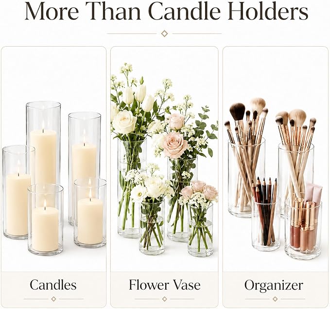 Set of 24 Lvory White Pillar Candles - Image 8