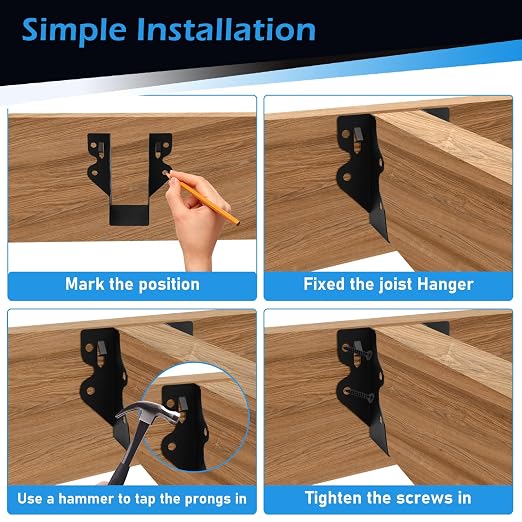 36 Pcs 2"x 4" Joist Hanger|Q235B Carbon Steel | Face Mount Joist - Image 4
