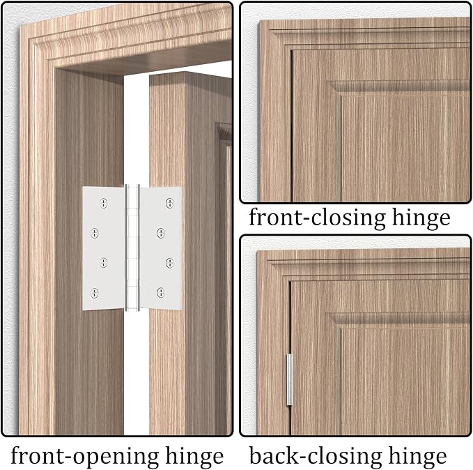 Bartuda Stainless Steel Ball Bearing Door Hinges, 4 Inch 3mm Thick, 3 Pack | - Image 7