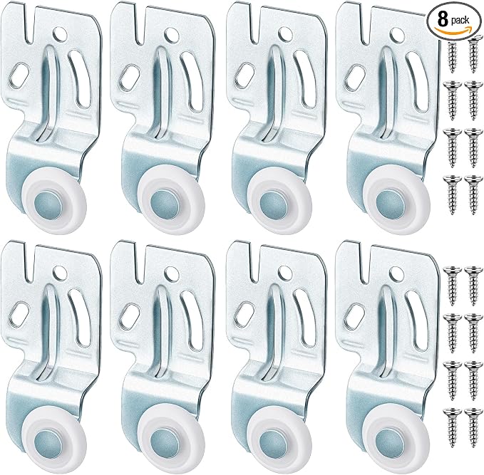 Blulu 8 Pcs Sliding Closet Door Roller Kit | Wardrobe Wheels Hardware, Fits Top by Blulu