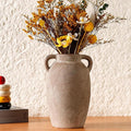 Brown Ceramic Vase-Boho Decorative Vase, Terracotta Tall Vases Decorative by kogxscej