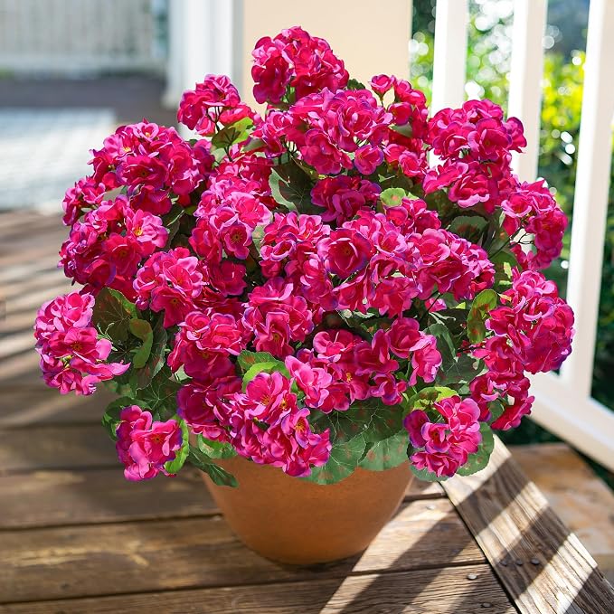 Artificial Geranium Fake Flowers - Image 8