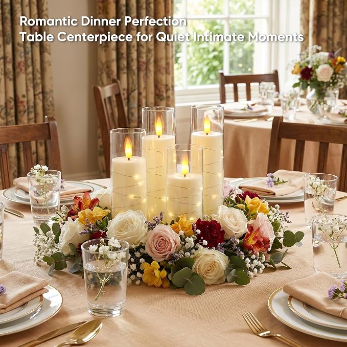 Raycare 18 Pcs Flameless Battery Operated Pillar Candles - Image 4