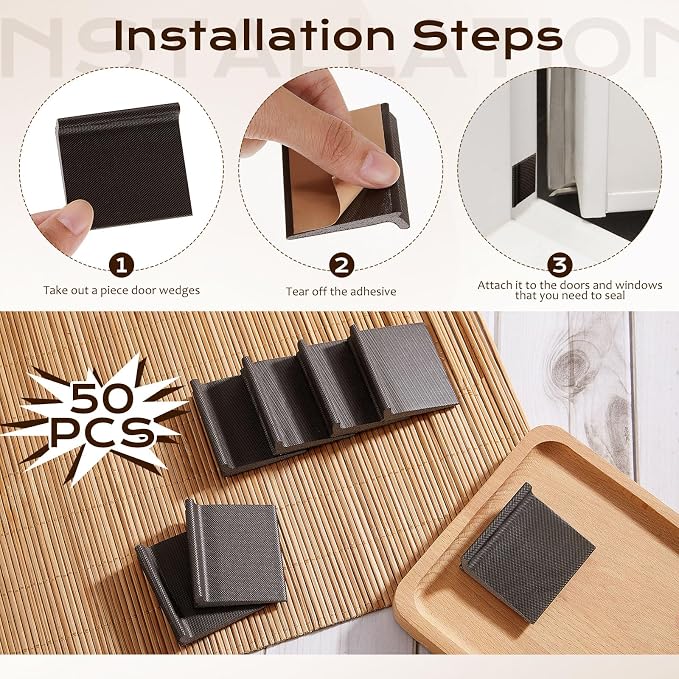 Pangda 25 Pcs Door Corner Seals, Self Adhesive, Frame Corner Seals, Peel and - Image 4