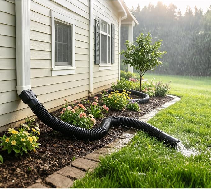Prestantious 7ft Long Downspout Extensions Flexible Drainage Pipe, Corrugated - Image 2