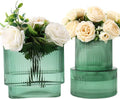 Green Glass Vases, Modern Glass Vase by YANWE