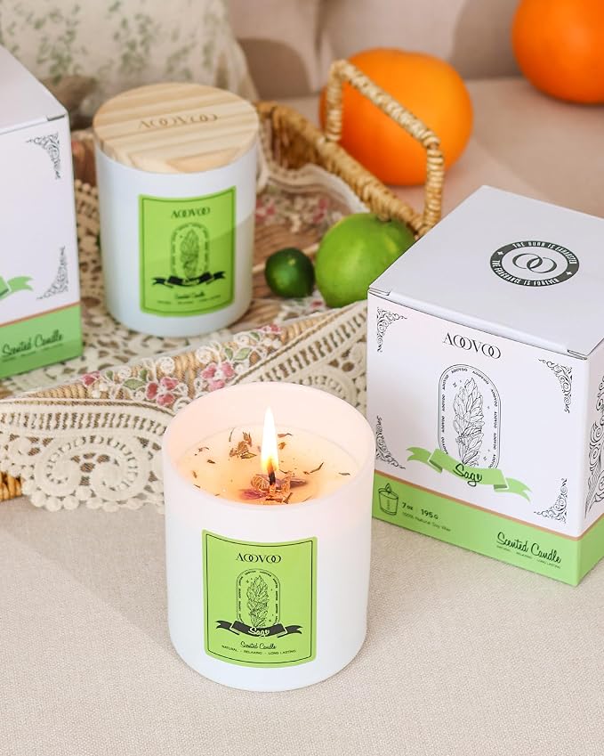 AOOVOO Sage Scented Candles for Women - Image 7