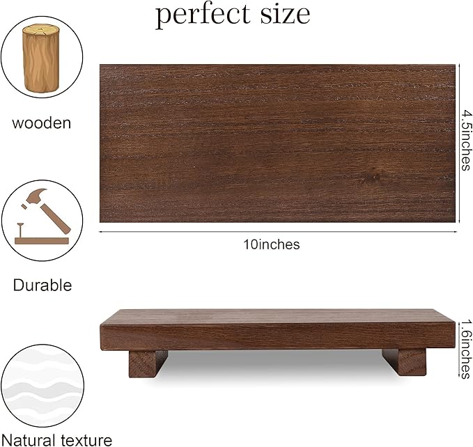 Wood Bathroom Tray Farmhouse Decor Kitchen Soap Holder, Lightweight, Easy Clean - Image 4