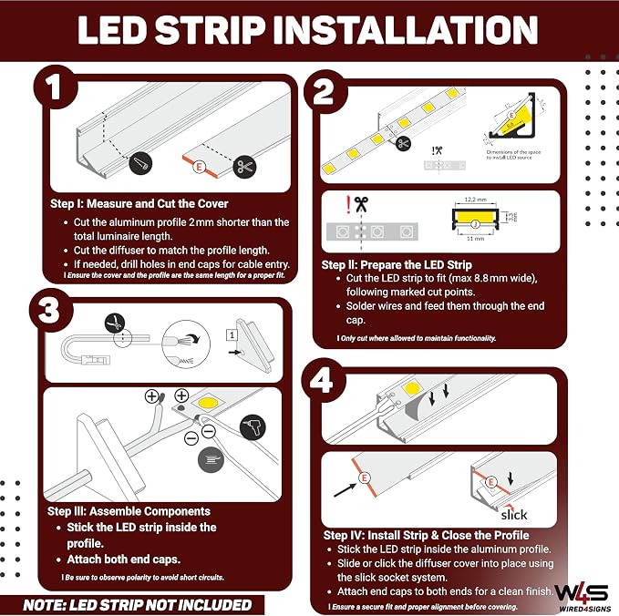 Wired4Signs 10 Pack 2m LED Corner Channel Kit - Image 3