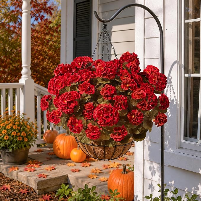 Fake Geraniums Artificial Flowers - Image 4