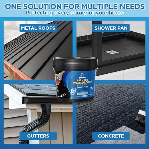 Waterproof Sealant Black Waterproof Coating 35oz Leak Repair Coating - Image 3