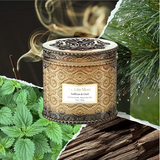 LA JOLIE MUSE Saffron & Oud Scented Candles - Image 2
