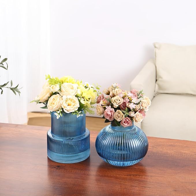 Ribbed Glass Vases, Modern Vase - Image 5