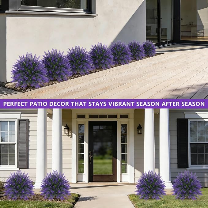 Grooy Artificial 2 Pack Lavender UV Resistant Topiary Ball - Image 5